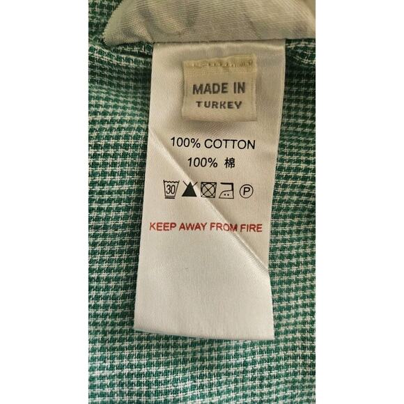 REISS 1971 Vinci Mens Plaid Flannel Shirt Size Med Blue Green Patch Pockets - Picture 9 of 10